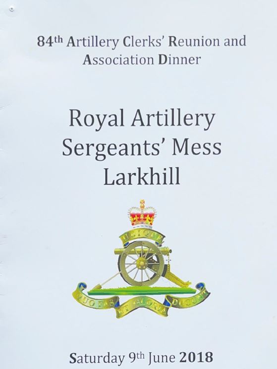 84th AC Reunion Dinner Programme - June 2018